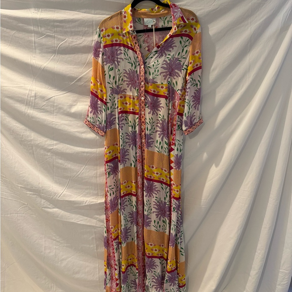 Taj By Sabrina Crippa Long Sleeve Floral Dress